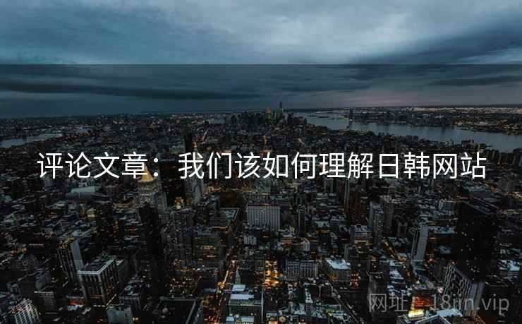 评论文章：我们该如何理解日韩网站