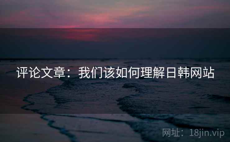 评论文章：我们该如何理解日韩网站