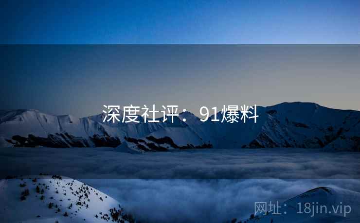深度社评：91爆料