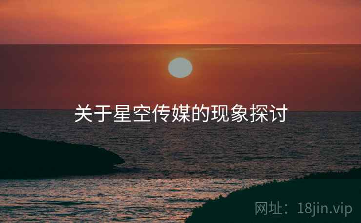 关于星空传媒的现象探讨