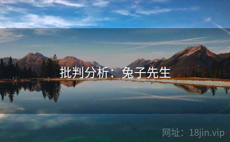 批判分析:兔子先生 批判分析:兔子先生